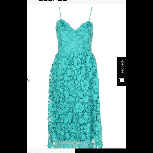 Teal lace dress boohoo - Picture 2 of 3